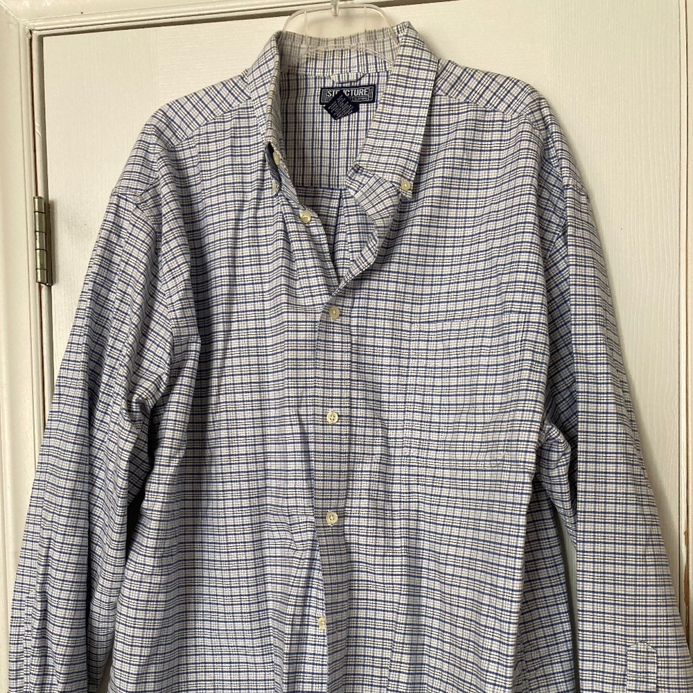 Structure mens casual button down shirt